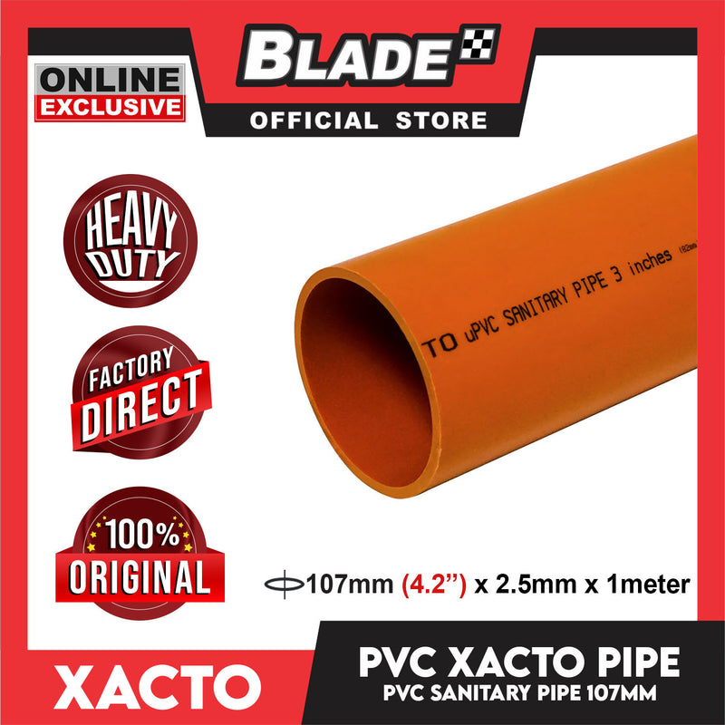 Xacto PVC Sanitary Pipes 107mm (4'') x 1meter