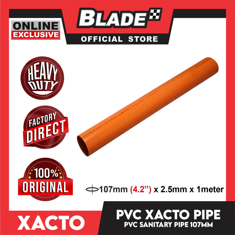 Xacto PVC Sanitary Pipes 107mm (4'') x 1meter