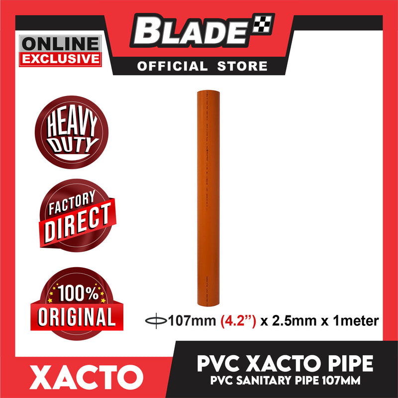 Xacto PVC Sanitary Pipes 107mm (4'') x 1meter