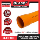 Xacto PVC  Sanitary Pipe Bell End 82mm(3.2'') x 1 meter