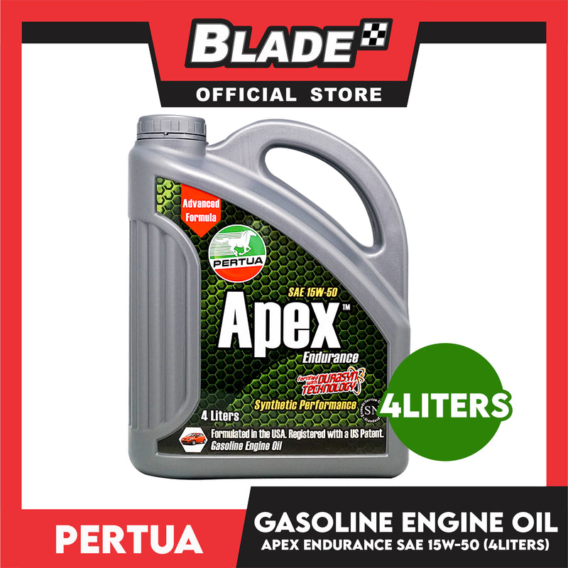 Pertua Apex Endurance Gasoline Engine Oil SAE 15W-50 4L  Synthetic Performance Fortified with Durasyn Technology