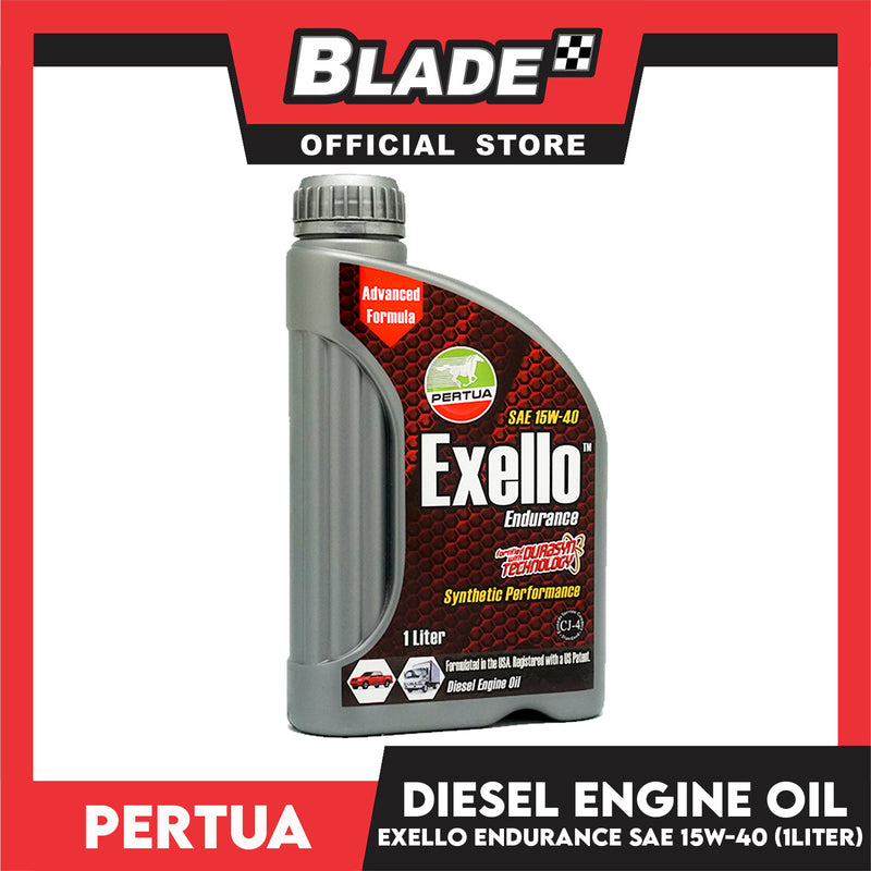 Pertua Exello Endurance Diesel Engine Oil SAE 15W-40 1L Synthetic Performance Fortified with Durasyn Technology