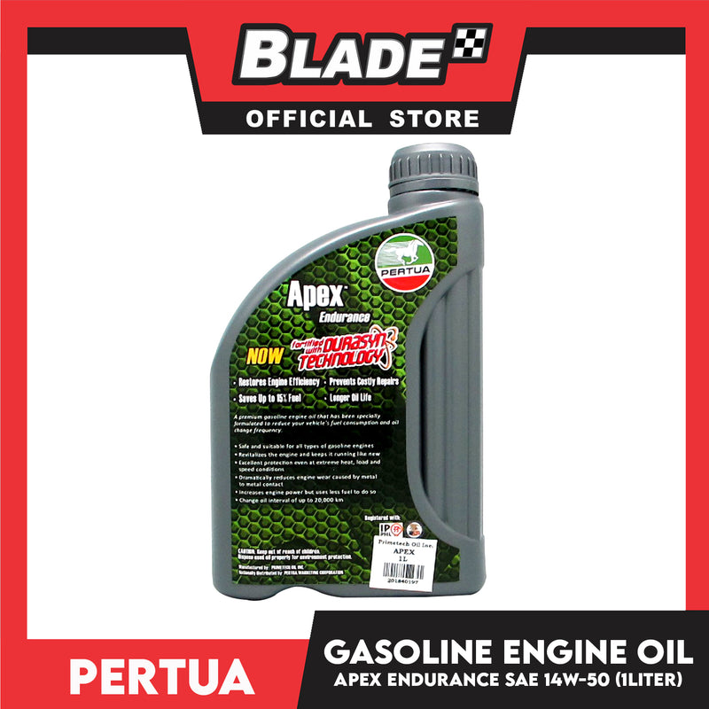 Pertua Apex Endurance Gasoline Engine Oil SAE 15W-50 1L  Synthetic Performance Fortified with Durasyn Technology