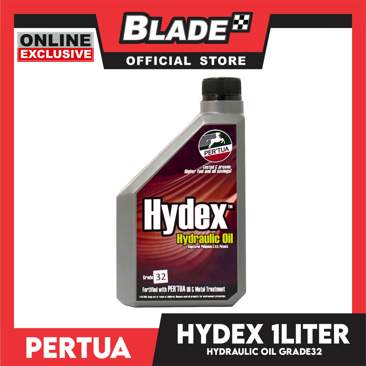 Pertua Hydex Hydraulic Oil Grade32 1Liter- Fortified with Pertua Oil and Metal Treatment