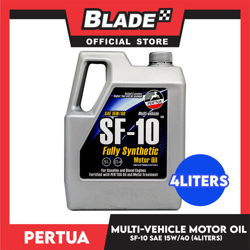 5Liters Pertua SF-10 Fully Synthetic Motor Oil SAE 15W-40 Multi-Vehicle 4L & 1L