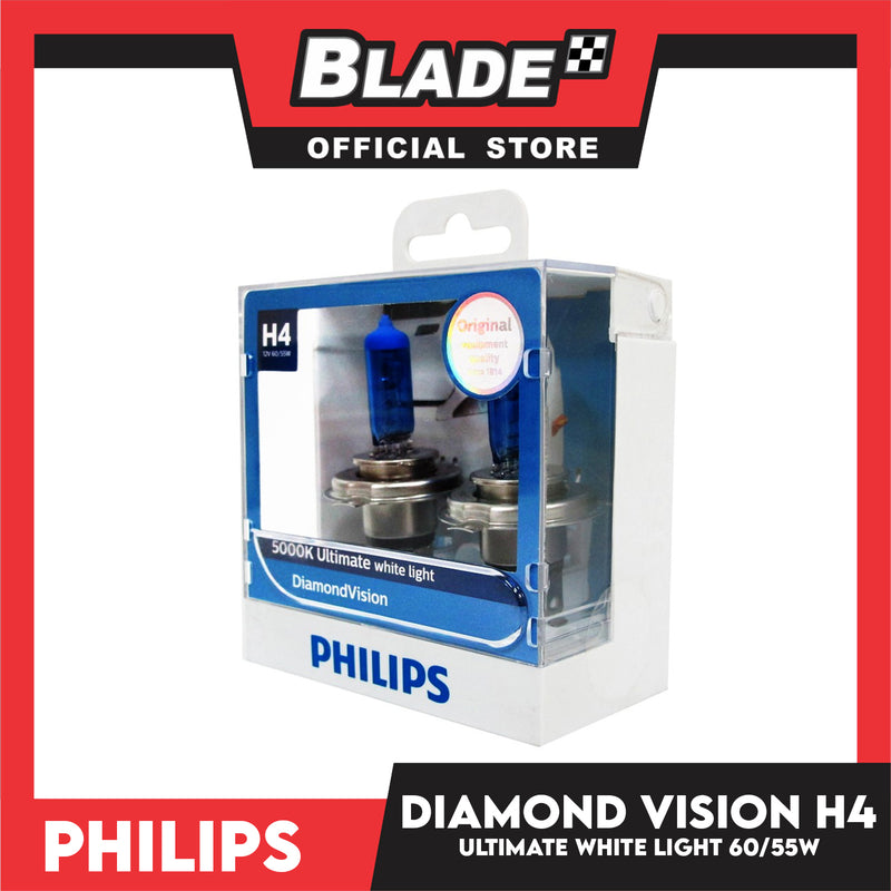 Philips Diamond Vision Ultimate White Light H4 5000K 12V 60/55W 12342D –