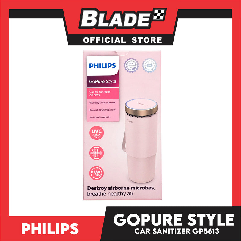 Philips GoPure Style Car Air Sanitizer GP5613 (Pink) for Car Air Sanitizer Destroy Airborne Microbes