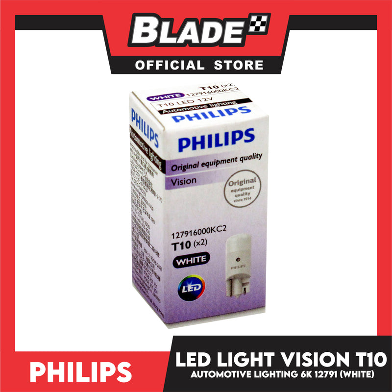 Philips T10 Led Vision 12791 6000k White (Pair)