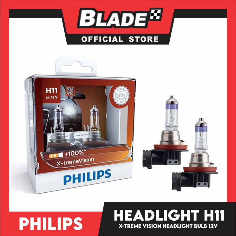Philips X-tremeVision Headlight Bulb 12362XV H11 12V 55W (Pair)
