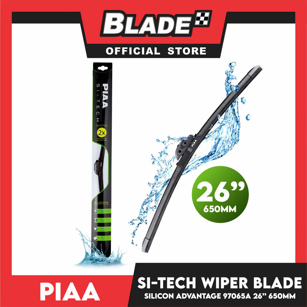 Piaa Wiper Si-Tech Silicone Advantage 26' ' 97065A Longer Lasting 2x 650mm for Toyota, Land Rover