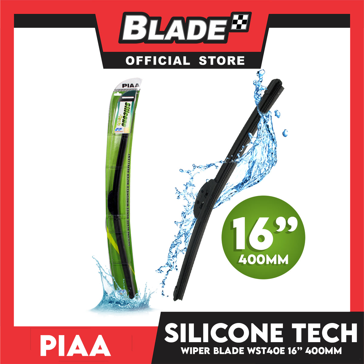 Piaa Silicone Tech 16 WST40E 400mm for Honda BRV, Mobilio, Jazz, Hyundai Tucson, Accent, Toyota Avanza, Corolla Altis