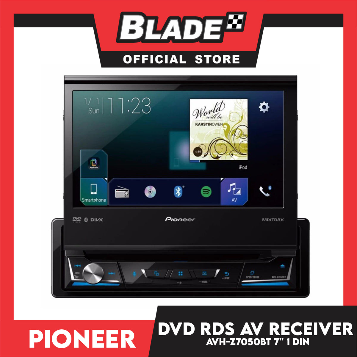 Pioneer AVH-Z7050BT 7" 1 DIN DVD RDS AV Receiver
