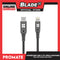 Promate 120cm Data and Charge Cable PowerCord 27W (Grey) USB-C to Apple Lightning Made for iPhone, iPad and  iPod