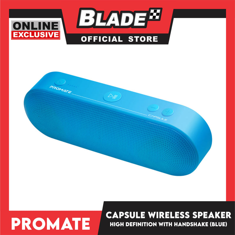 Promate High Definition Wireless Speaker With Handsfree 6W Immersive Sound, Capsule (Blue) Innovation And Excellence