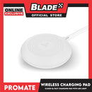 Promate Wireless Fast Charging Pad with LED Light & Anti-Slip Surface Cloud-Qi (White)