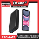 Promate Power Bank with Dual USB Output 20000mAh Bolt-20 (Black) Compact Smart Charging