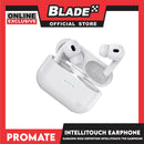 Promate Bluetooth Earphone with Charging Case 400mah Harmoni (White) High Definition Intellitouch TWS Earphone Wireless Earbuds Headphones