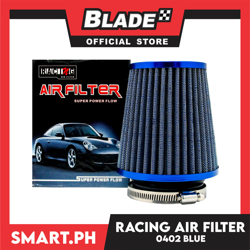 Racing Air Filter Super Power Flow 0402 (Blue) - Washable and Reuseable