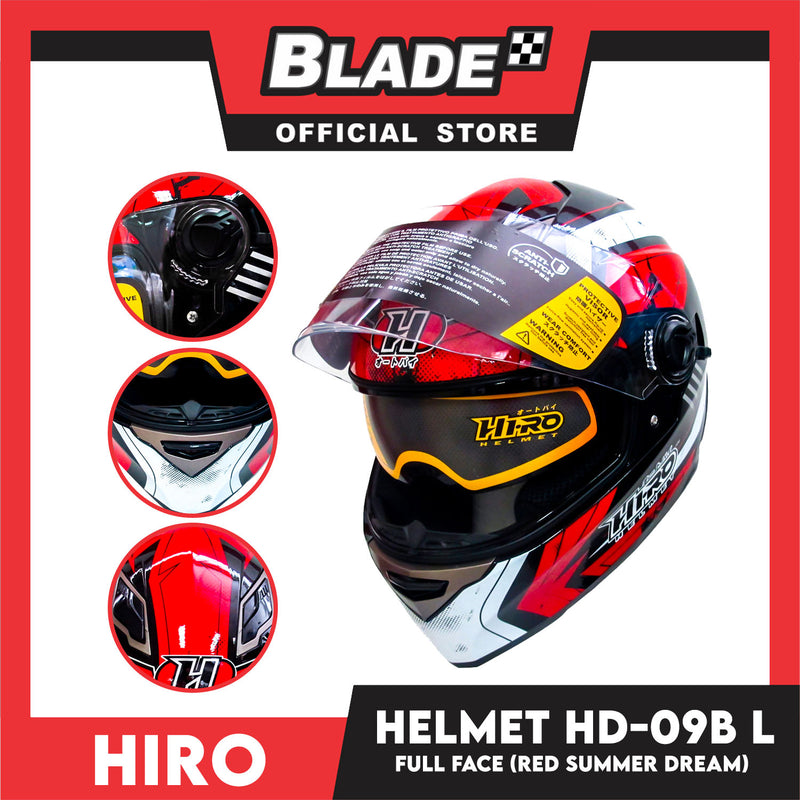 HIRO Helmet HD-09B Red Summer Dream (Full Face) Large