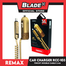 Remax Car Charger RC-C103 3.4A Micro / Lightning USB Finchy for Android & iOS