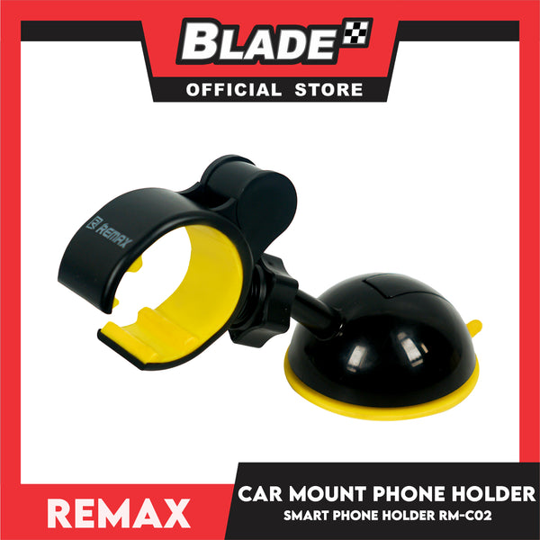 Remax Smart Car Mount Holder RM-C02 (Black and Yellow) Car Phone Holder Suction