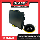 Remax Smart Car Mount Holder RM-C02 (Black and Yellow) Car Phone Holder Suction