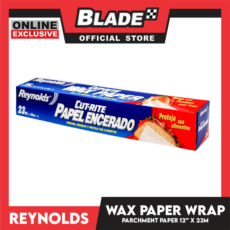 Reynolds Cut-Rite Wax Paper 12'' x 23m Parchment Paper Wrap for