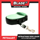 Retractable Dog Leash 11.5ft (3M) Cord with One Button Lock and Release for Up to 25lbs. Dog and Cats (Mint Green)