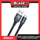 Remax Data Cable Colorful Light 2.4A 1000mm RC-152m for Android (Black) Compatible with Samsung Galaxy S7 Edge/S7/S6, HTC, LG, Sony, Xbox One, PS4 & More