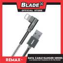 Remax Data Cable Ranger Series 2.4A 1000mm RC-119i for iOS(Gray) Compatible with iOS phone Xs Max/XR/X/8/8 Plus/7/7+/6/6S Plus/5S/5 & iPad Series