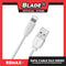 Remax Data Cable SWI Series 2.1A 1000mm RC-134i for iPhone (White) Compatible with iPhone Xs Max/XR/X/8/8 Plus/7/7+/6/6S Plus/5S/5 & iPad Series