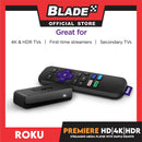 Roku Premiere HD/4K/HDR Streaming Media Player with Simple Remote & Premium HDMI Cable
