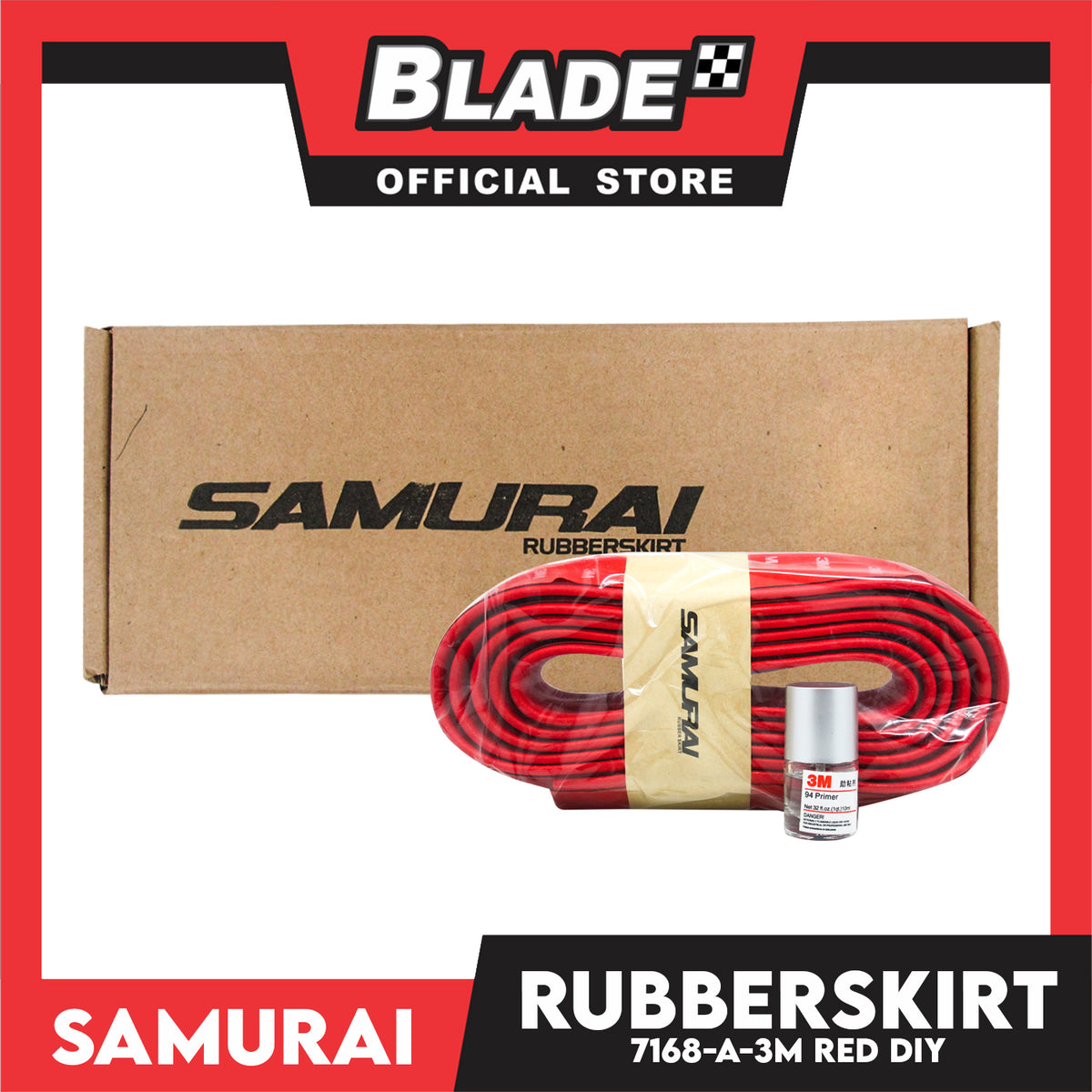 Samurai Rubber Skirt Front Bumper Spoiler (Red)