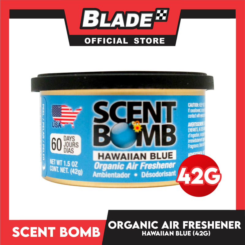 Scent Bomb Organic Air Freshener Hawaiian Blue 42g