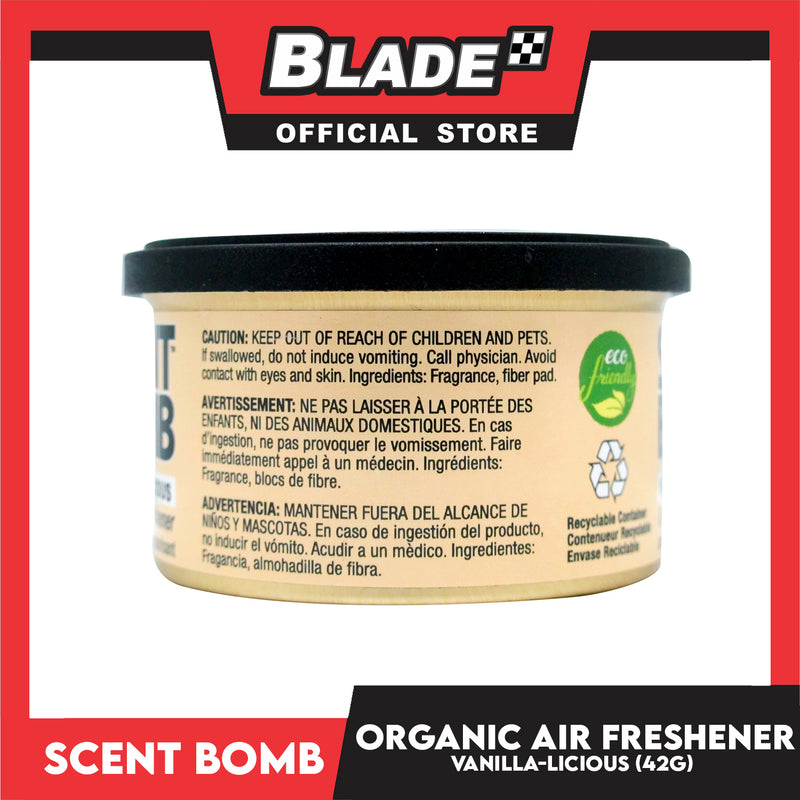 Scent Bomb Organic Air Freshener Vanilla-Licious 42g