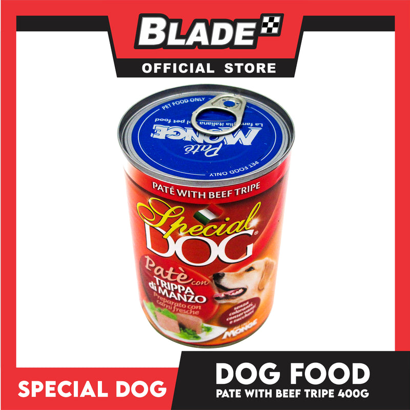 Monge Special Dog Pate 400g (Pate With Beef Tripe) Dog Wet Food, Dog Canned Food
