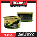 6pcs Sheba Succulent Tuna and Snapper in Gravy 85g Grain-Free Cat Wet Food