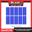 10pcs Heat Shrink Tube Wire Flat 10.0x45mm (Blue) PVC Heat Shrink Tubing Insulated Wrap