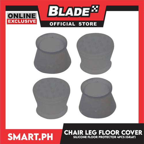 4pcs Silicone Chair Leg Cover for Floor Protector (Gray) Silicone Furniture Leg Covers