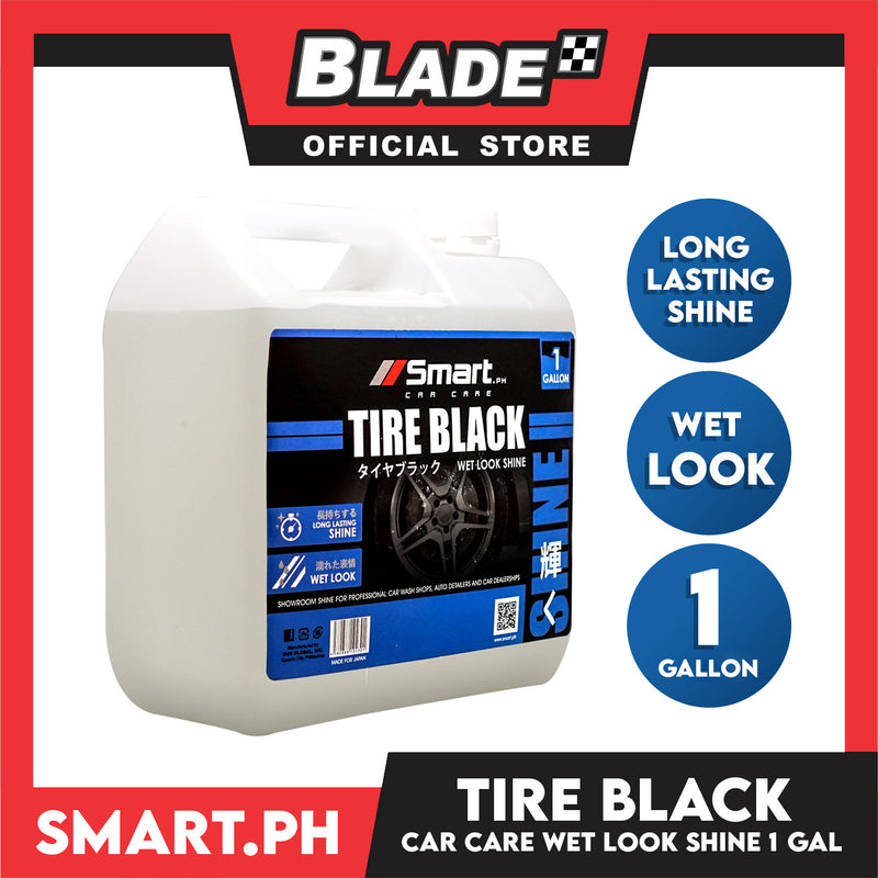 Smart Car Care Tire Black 1 Gallon Wet Look Shine Used for Long Lasting Tire Shine, Gloss & Look Wet