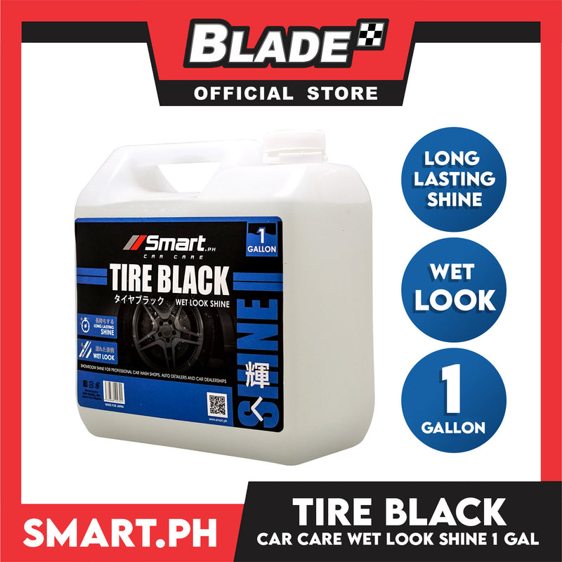 Smart Car Care Tire Black 1 Gallon Wet Look Shine Used for Long Lasting Tire Shine, Gloss & Look Wet