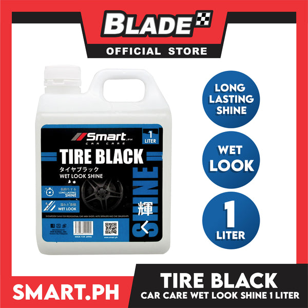 Smart Car Care Tire Black 1 Liter Wet Look Shine Used for Long Lasting Tire Shine & Look Wet