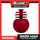 Doggo Snow Man (Red) Ultra Tough Rubber Dog Toy And Can Put Dog Treats Inside