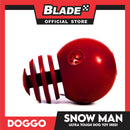 Doggo Snow Man (Red) Ultra Tough Rubber Dog Toy And Can Put Dog Treats Inside