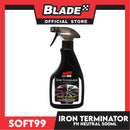 Soft99 Iron Terminator Ph Neutral 500ml Use For Aluminum Wheels And Car Paint Surfaces 10333