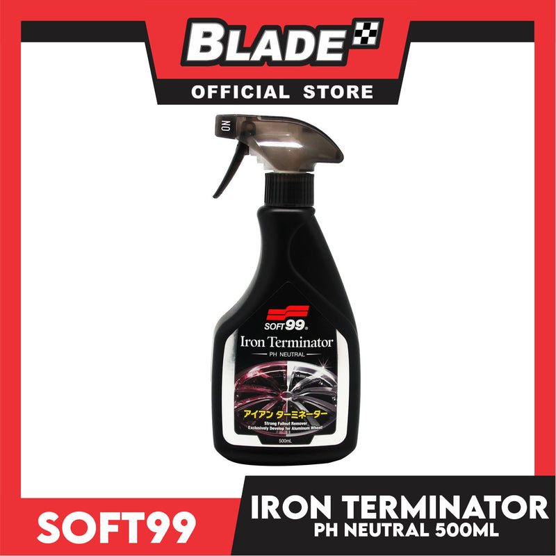 Soft99 Iron Terminator Ph Neutral 500ml Use For Aluminum Wheels And Car Paint Surfaces 10333