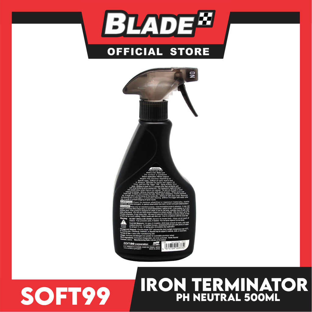 Soft99 Iron Terminator Ph Neutral 500ml Use For Aluminum Wheels And Ca ...