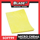 Soft99 Micro Fiber Chema Wide Type 1 Sheet (Yellow) High Performance Synthetic Cloth 340mm x 600mm