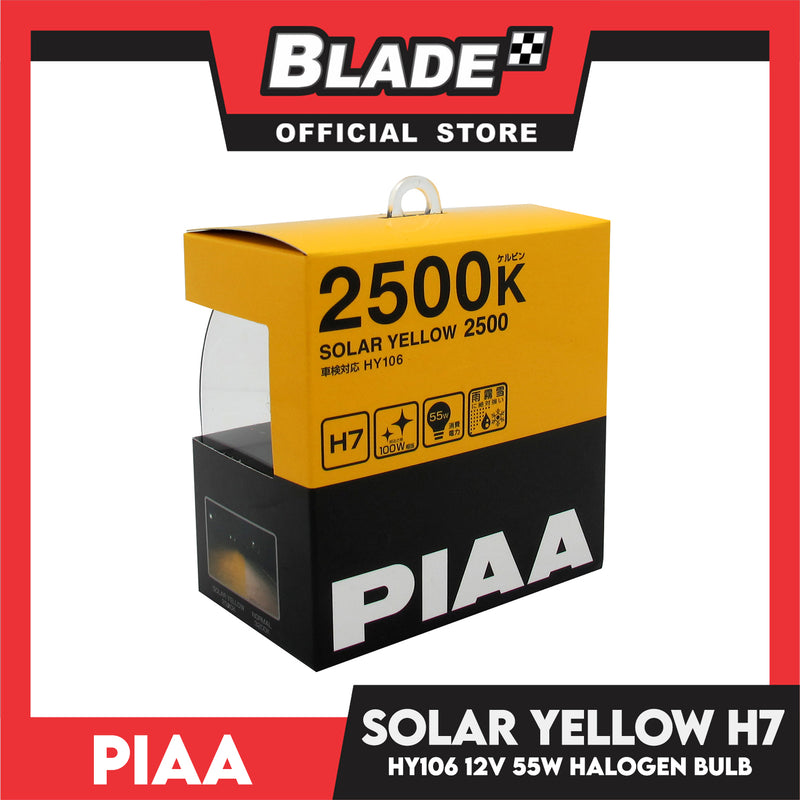Piaa Solar Halogen Bulb Yellow H7 2500K 12V 55W HY106