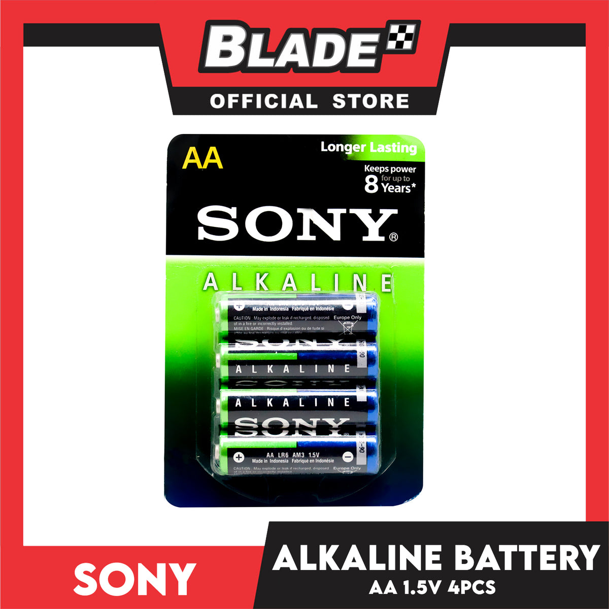 Sony Battery Alkaline AM3 AA LR6 x 4